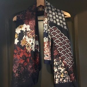 Light square colorful scarf